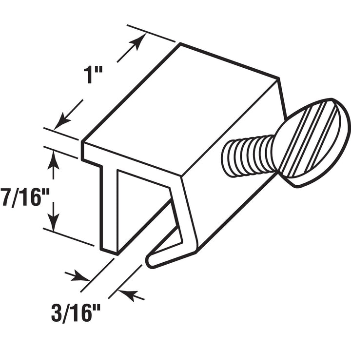 Prime-Line U 9823 Aluminum, White Finish, Sliding Window Security Lock (4 Pack)
