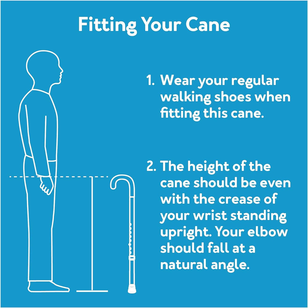 Health Brands Soft Grip Derby Cane, Designer Blue