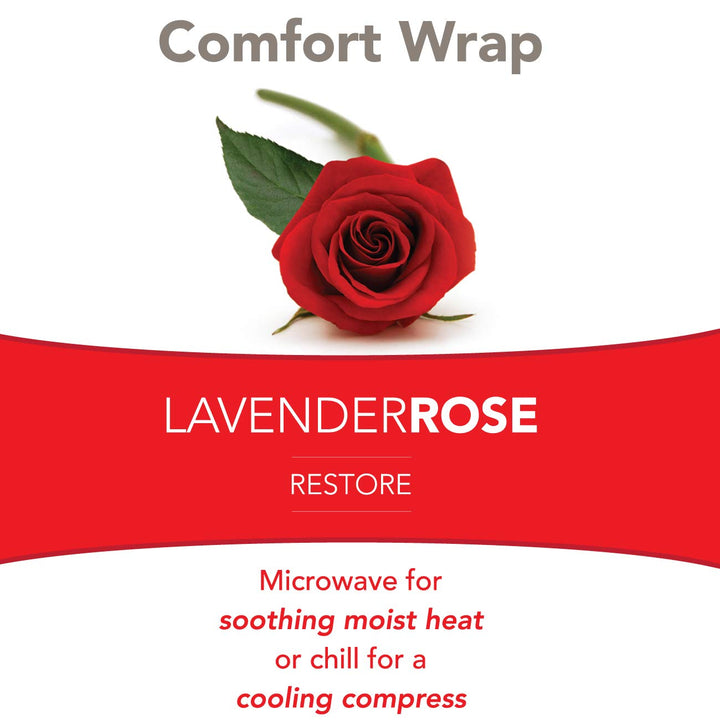 Comfort Wrap for Neck and Shoulders - Aromatherapy Heating Pad and Cooling Neck Wrap - Microwavable for Moist Heat Therapy and Freezable for Cooling Therapy - Pink, Lavender & Rose Scent