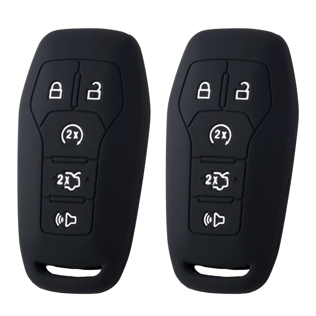 2Pcs Sillicone Key Skin Cover for Fusion Mustang F150 MKZ MKC MKX Keyless Entry Smart Remote