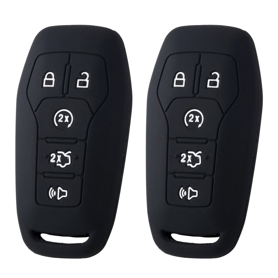 2Pcs Sillicone Key Skin Cover for Fusion Mustang F150 MKZ MKC MKX Keyless Entry Smart Remote