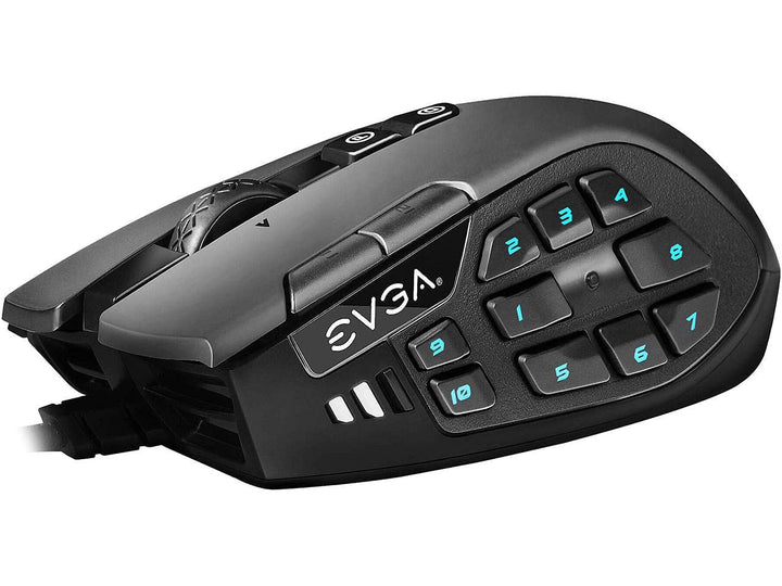 X15 MMO Gaming Mouse, 8k, Wired, Black, Customizable, 16,000 DPI, 5 Profiles, 20 Buttons, Ergonomic 904-W1-15BK-KR