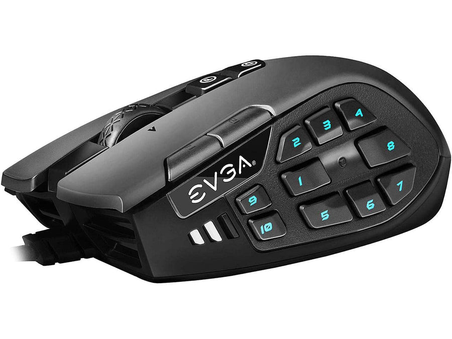 X15 MMO Gaming Mouse, 8k, Wired, Black, Customizable, 16,000 DPI, 5 Profiles, 20 Buttons, Ergonomic 904-W1-15BK-KR