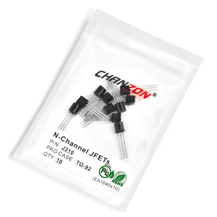 Chanzon J310 TO-92 N-Channel JFET FET Junction Field-Effect Transistor, for Amplification and High Frequency Applications (Pack of 10pcs)