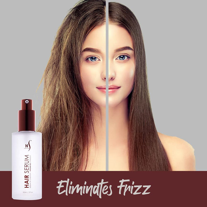 Serum, 4 Pack - Hair Styling Agent with Argan Oil for Dry, Damaged Hair - Frizz Control Serum for Straightening, Shine, Trendy Tresses