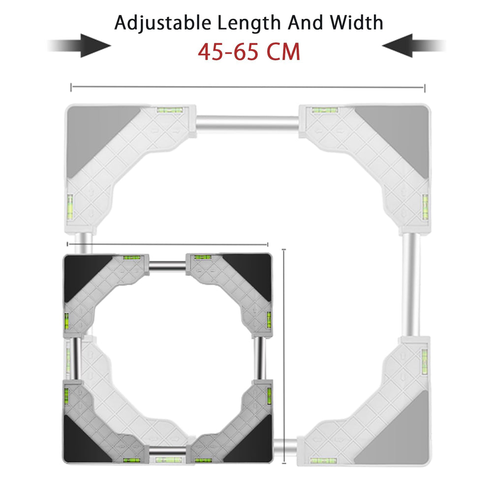 Refrigerator Washing Machine Base Stand Heightened Air Conditioner Base 4Legs- Height 29-32cm Adjustable Plant Container Rack LengthWidth 43-65cm Plant Stands Pot Flower Holder