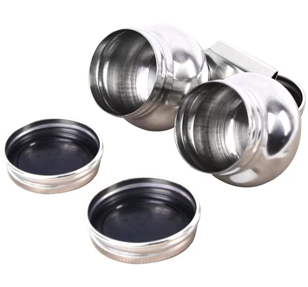 Palette Cup with Lid, Stainless Steel Double Dipper Oil Painting Pot Container, No Leakage, Can Clip on Palette