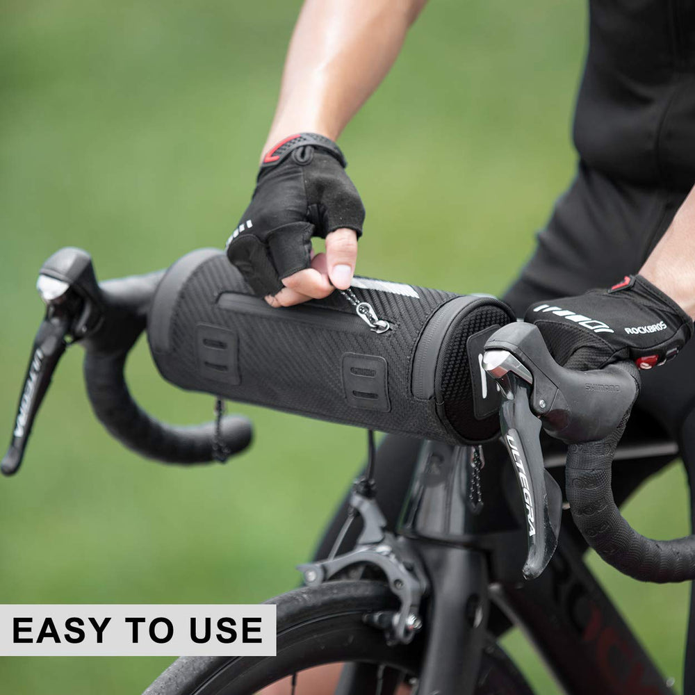 Bike Handlebar Bag Front Frame Bag Bike Basket Storage Bag Bicycle Top Tube Bag Lightweight with Shoulder Straps for Road Mountain Bike Cycling Travel