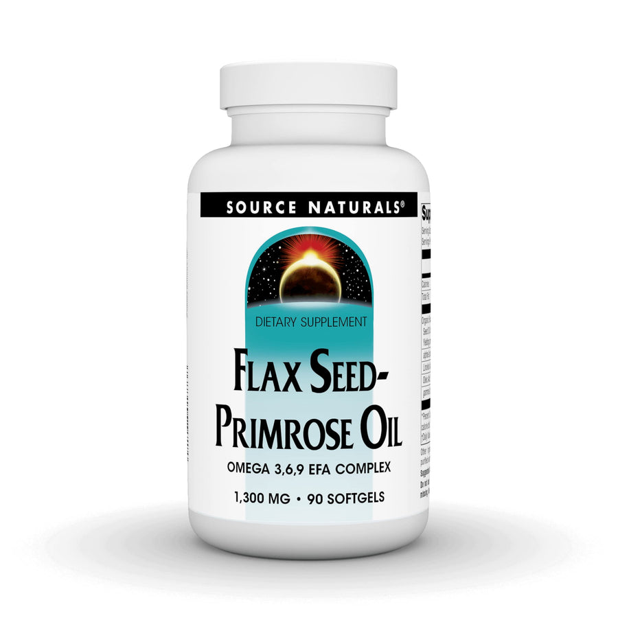 Flax Seed-Primrose Oil, Omega 3,6,9 EFA Complex, 1300mg - 90 Softgels