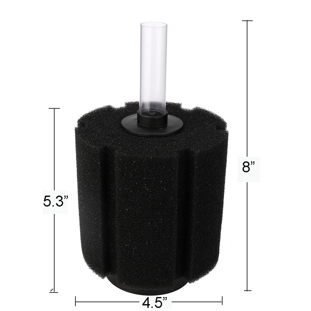AQUAPAPA Bio Sponge Filter for Betta Fry Aquarium Fish Tank Up to 60 Gallon Each, 3-Pack (L)
