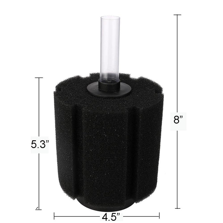 AQUAPAPA Bio Sponge Filter for Betta Fry Aquarium Fish Tank Up to 60 Gallon Each, 3-Pack (L)