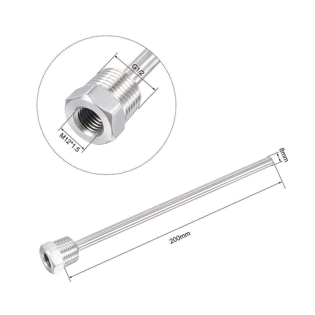 8mm Dia G1/2 Thermowell Weldless Stainless Steel 201 200mm Length for Beer Fermenter