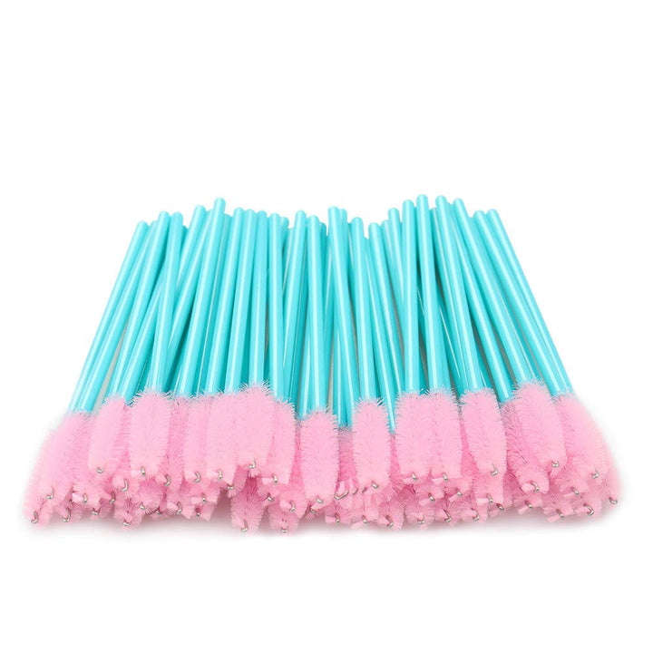 Mascara Wands, 300 Pack Disposable Lash Brushes for Eyelash Extensions Makeup Brush Bulk Tool Set, Blue/Pink