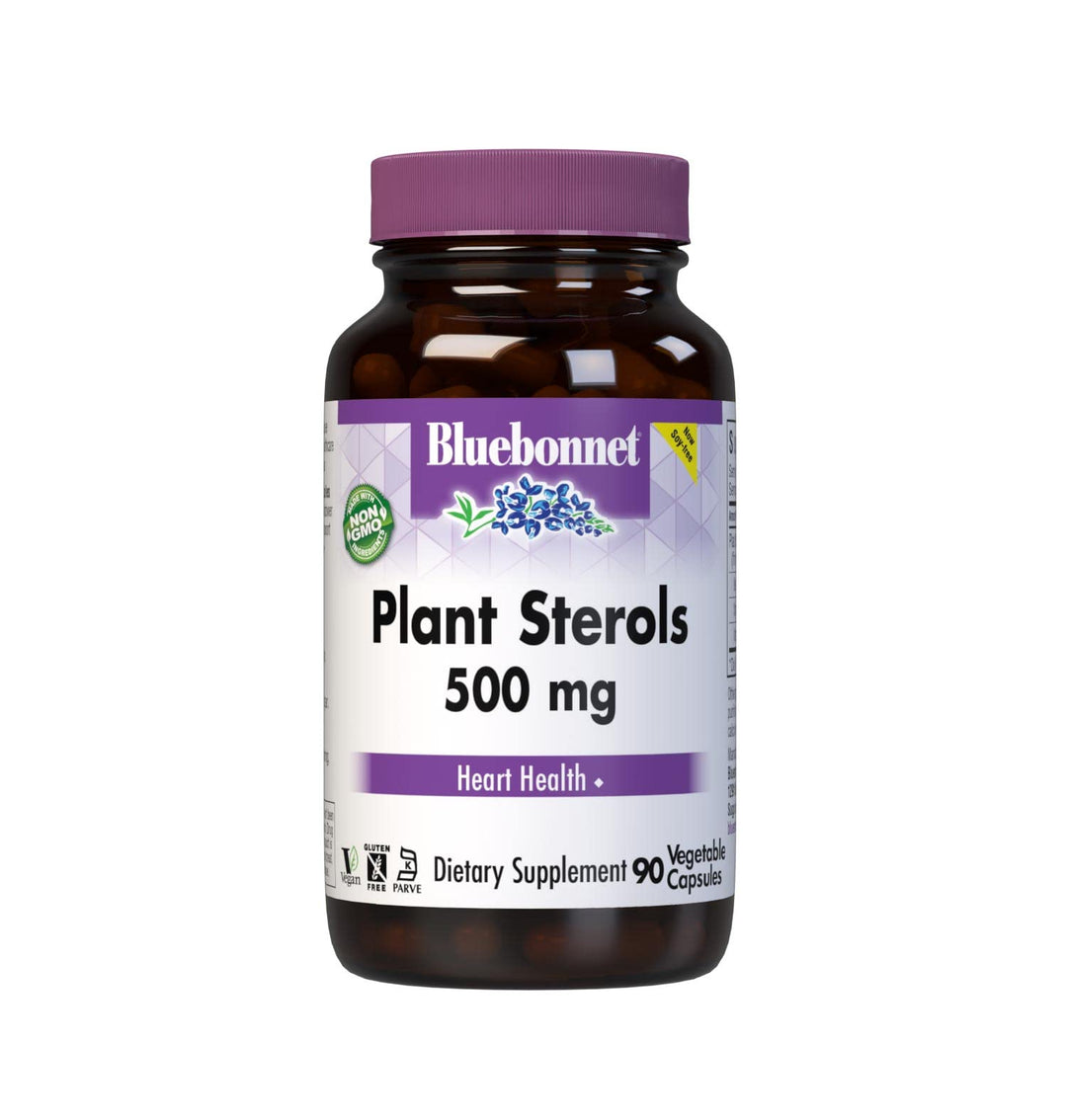 Bluebonnet Nutrition Plant Sterols 500mg Heart Health Supplement for Men & Women* - Non-GMO Beta-Sitosterol from Sunflower Oil - Vegan, Gluten-Free - 90 Vegetable Capsules