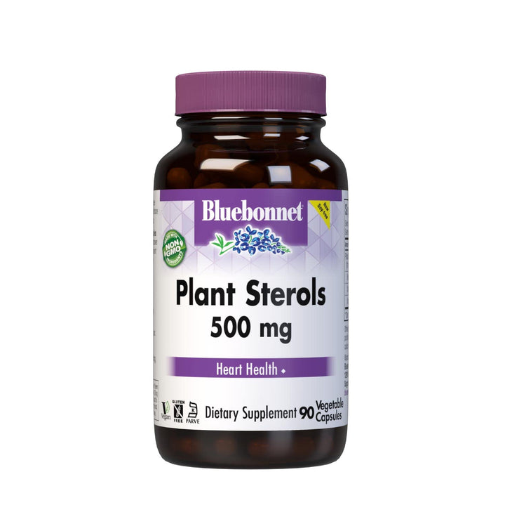 Bluebonnet Nutrition Plant Sterols 500mg Heart Health Supplement for Men & Women* - Non-GMO Beta-Sitosterol from Sunflower Oil - Vegan, Gluten-Free - 90 Vegetable Capsules