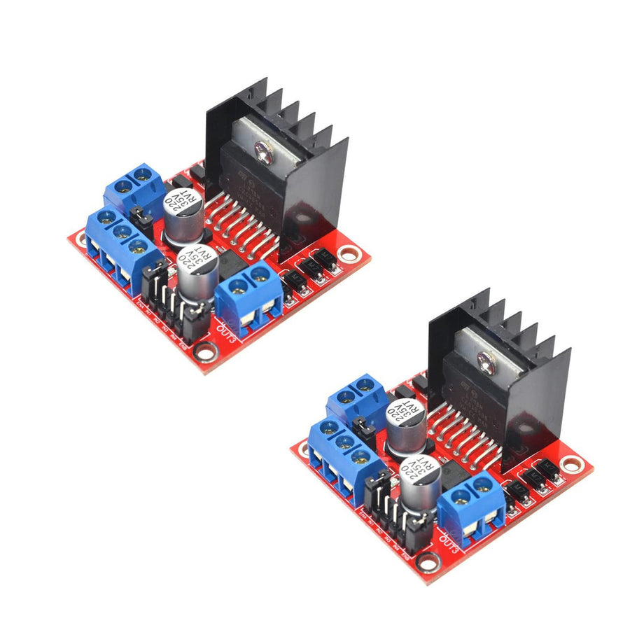 # L298N Motor Drive Controller Board Module for Electric Projects Arduino Smart car Power UNO MEGA R3 Mega2560, Pack of 2