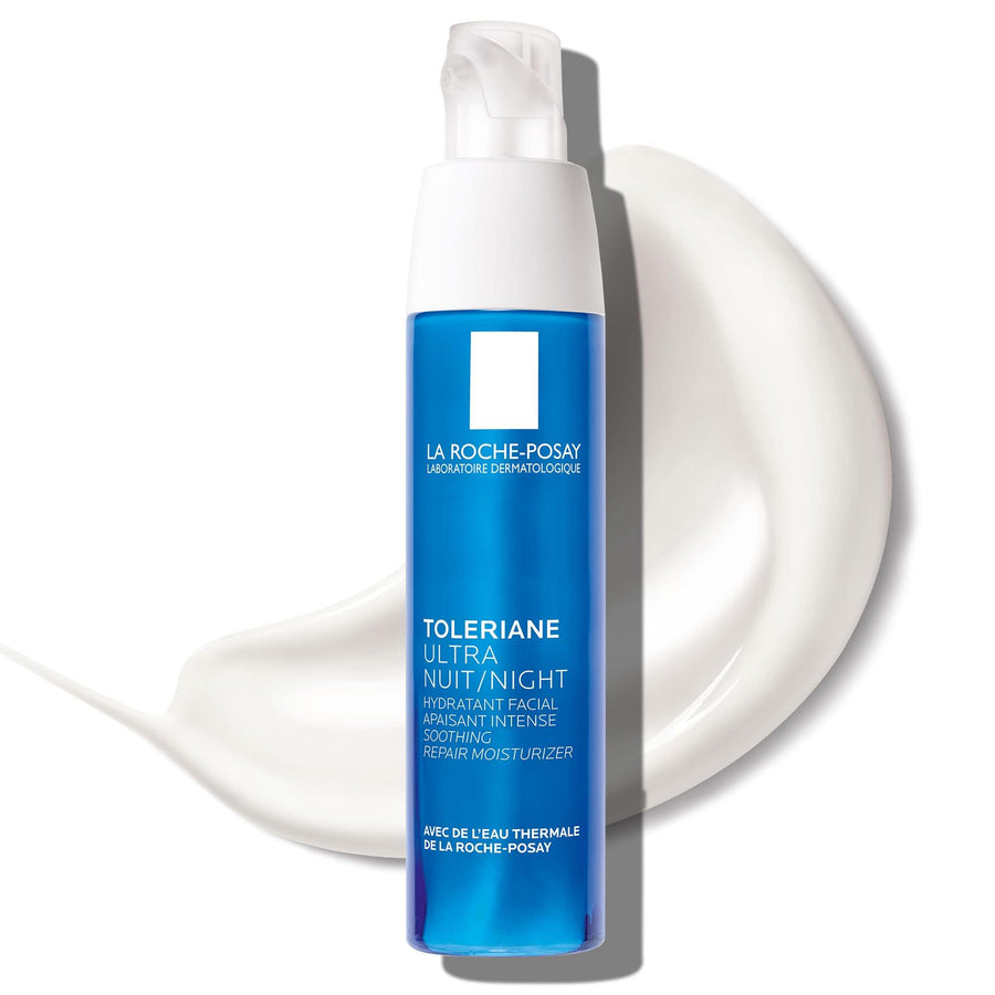 Toleriane Dermallergo Night Cream for Face Intense Soothing Moisturizer with Vitamin E, Allergy Tested, for Sensitive Skin, Formerly Toleriane Ultra Night