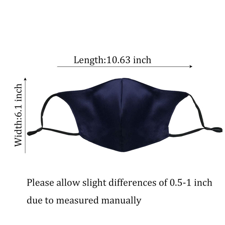 100% Mulberry Silk Face Masks Fashion Mask 19 Momme Silk Mask for Sensitive Women, 2 Black+1 Dusty Rose+1 Pink