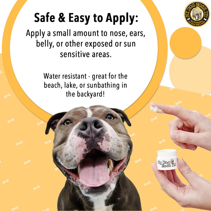 Moisturizing Sun Protection Balm for Dogs Noses - Protect Your Dog from Harmful UVA/UVB Rays .5 Ounce