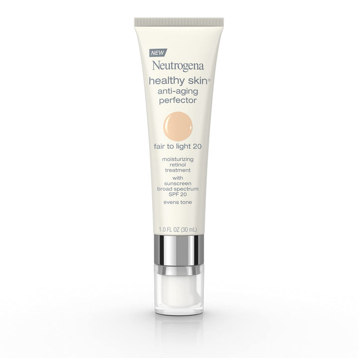 Retinol Treatment and Tinted Facial Moisturizer, Healthy Skin Anti-Aging Perfector with Broad Spectrum SPF 20 Sunscreen with Titanium Dioxide, 20 Fair to Light, 1 fl. oz