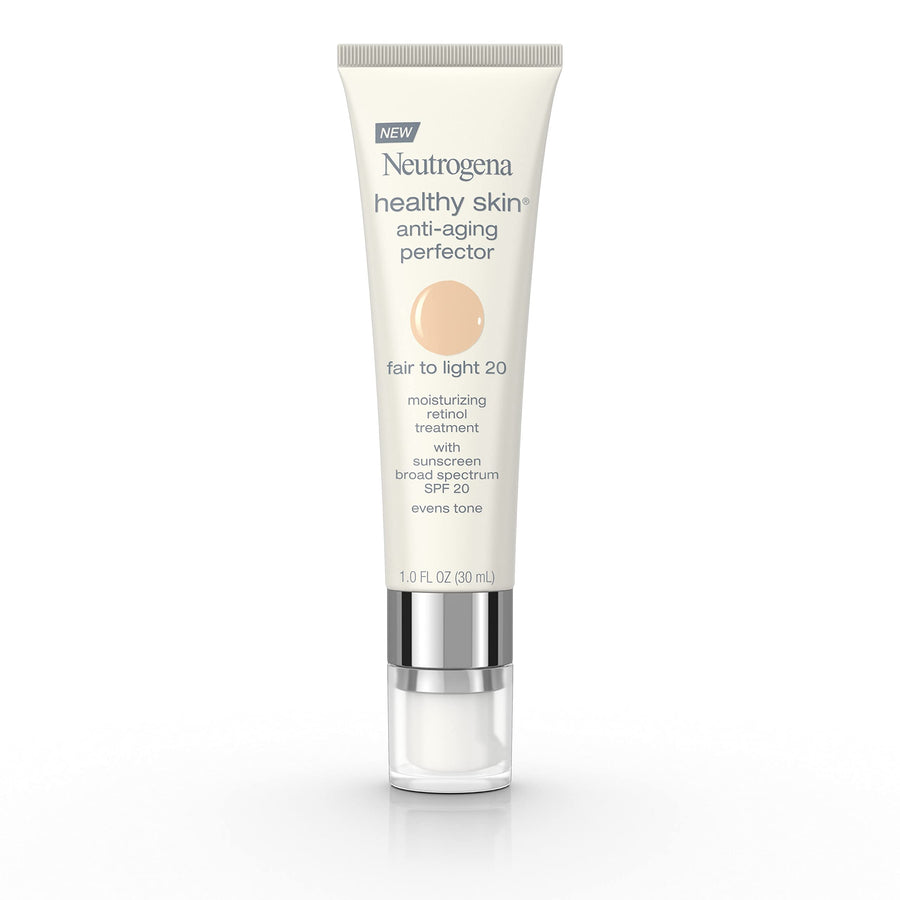 Retinol Treatment and Tinted Facial Moisturizer, Healthy Skin Anti-Aging Perfector with Broad Spectrum SPF 20 Sunscreen with Titanium Dioxide, 20 Fair to Light, 1 fl. oz