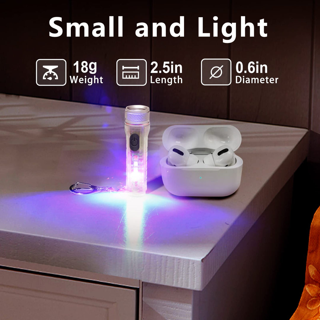 Mini LED Flashlight, Pocket Flashlight with Keychains, 11 Modes High Lumens Flashlights, USB Rechargeable, Super-waterproof, Multifunctional EDC Flashlights as Camping Accessories and Daily Use