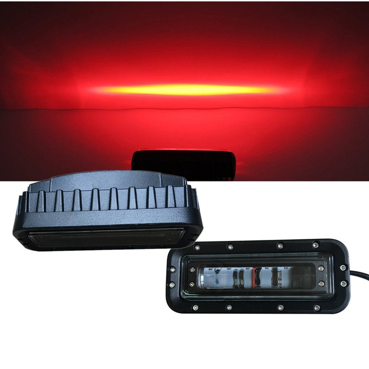 6 inch 12W Red LED Work Light, Aluminum Alloy Housing, IP68 Waterproof, Red Zona Risk Danger Area Warning Light Warehouse Fork Forklift Truck Security Indicator Safety Light