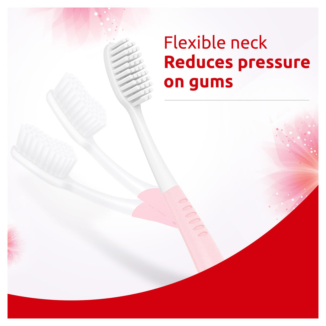 Gentle Sensitive Soft Bristles Manual Toothbrush For Adult Combo Pack Offer - 4Pcs, Multi Colour