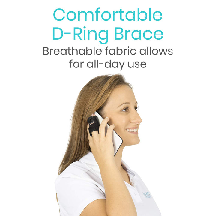 Trigger Finger Splint Brace - Middle, Pinky, Pointer, Ring and Thumb Support - Palm Strap Included - Straighten Curved or Broken Fingers - Adjustable, Breathable Fit - Aluminum Pain Relief Guard
