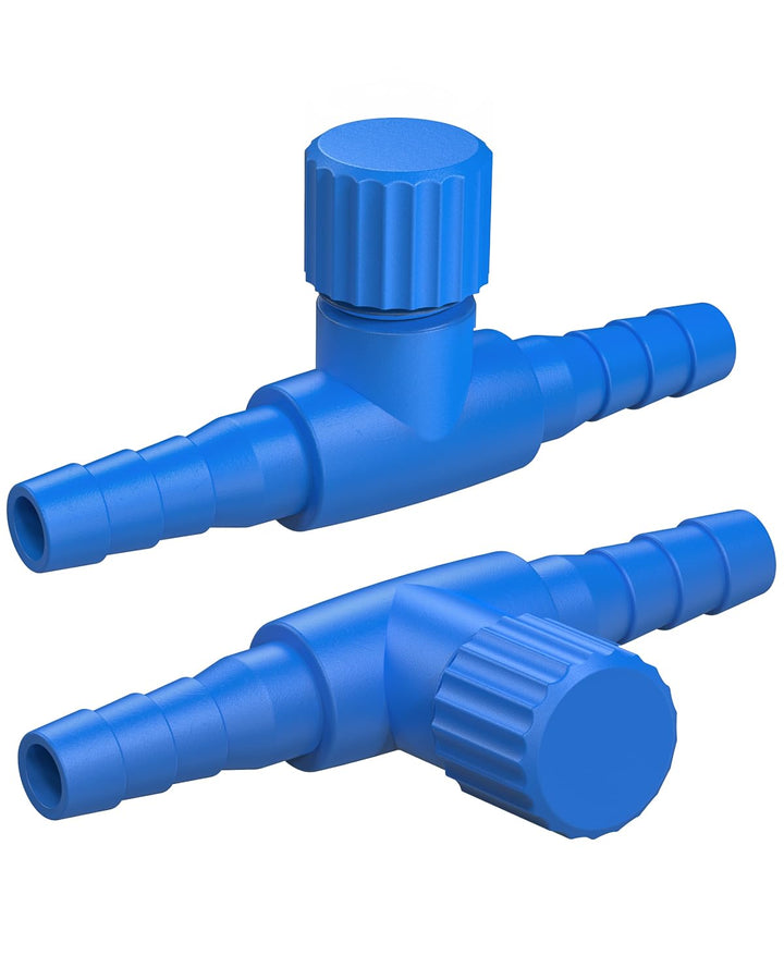 Aquarium Air Control Valves for 3/16 ID Airline Tubing Single Way Plastic Air Flow Controllers Regulators Adjustable Blue Hose Connectors Air Pump Accessories for Fish Tanks, 10 Pack