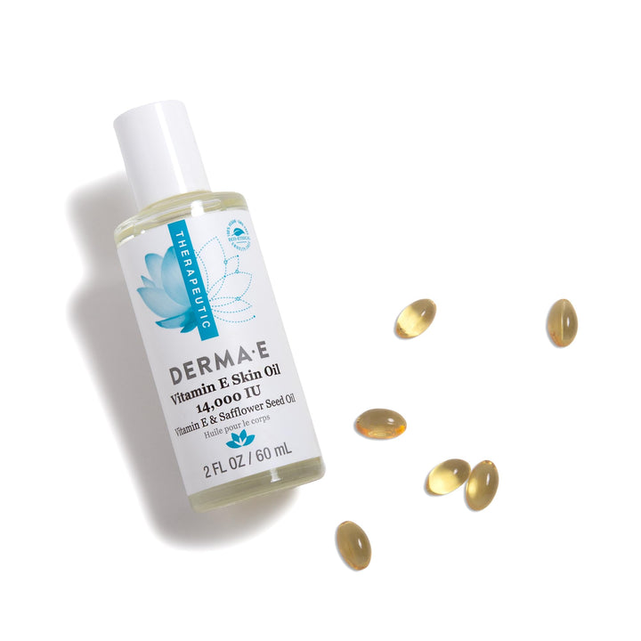 Vitamin E Skin Oil - 14,000 IU Face Oil with Safflower Oil – Hypoallergenic, Fragrance Free Facial Skin Care - Nourishes and Conditions, 2 fl oz