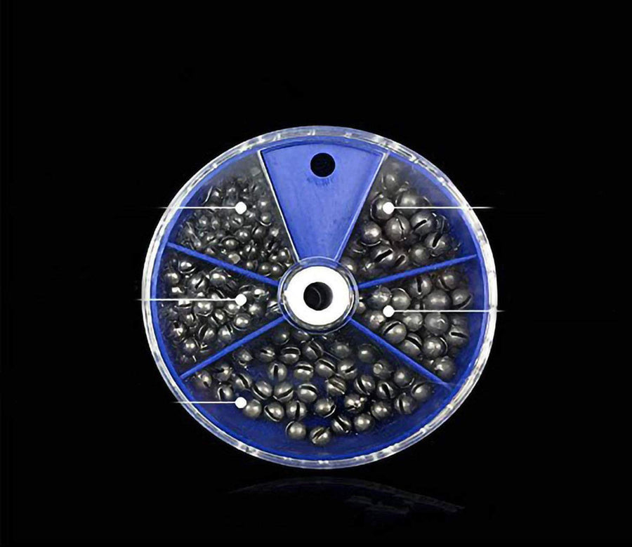 Removable Split Shot Sinker Kit Pure Lead Sinkers Weights Fishing Tackle (5 Size/1 Box)