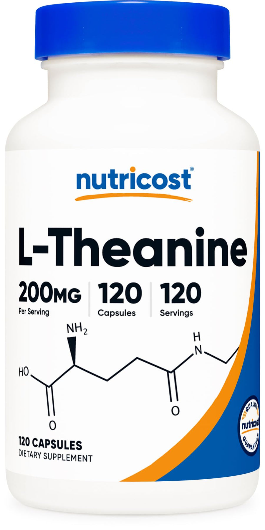 L-Theanine 200mg, 120 Capsules, Double Strength - Non-GMO, Gluten Free
