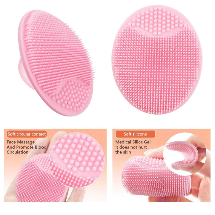 10PCS Silicone Facial Cleansing Brush,Super Soft Face Scrub Clean Brush, Acne Blackheads Removing Handheld Face Scrubber,For Sensitive, Delicate, Dry Skin