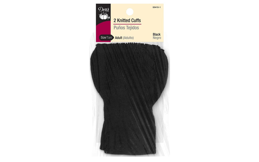 Adult Knitted Cuffs: Black