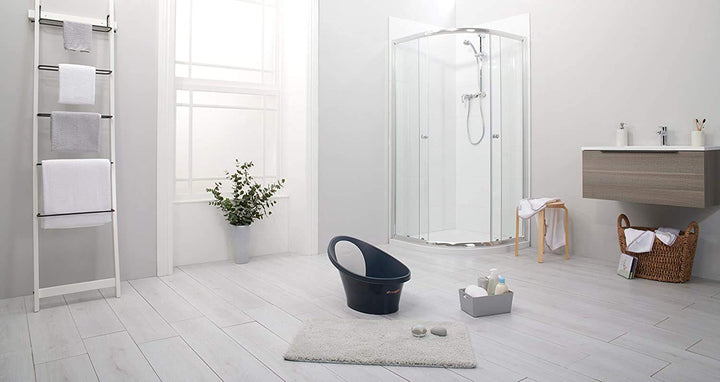 BEABA by Shnuggle Baby Bath Tub with Little Baby Bum Bump Support and Cozy Foam Back Rest, Baby Tub, Infant Bathtub, Baby Essentials 0-12Mths Midnight