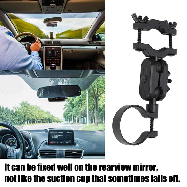 Dash Cam Mount, Car Rearview Mirror Dash Camera Support Kit 360 Degree Rotating Driving Recorder Bracket Car Dash Cam Mirror Camera Mount Clamp Holder