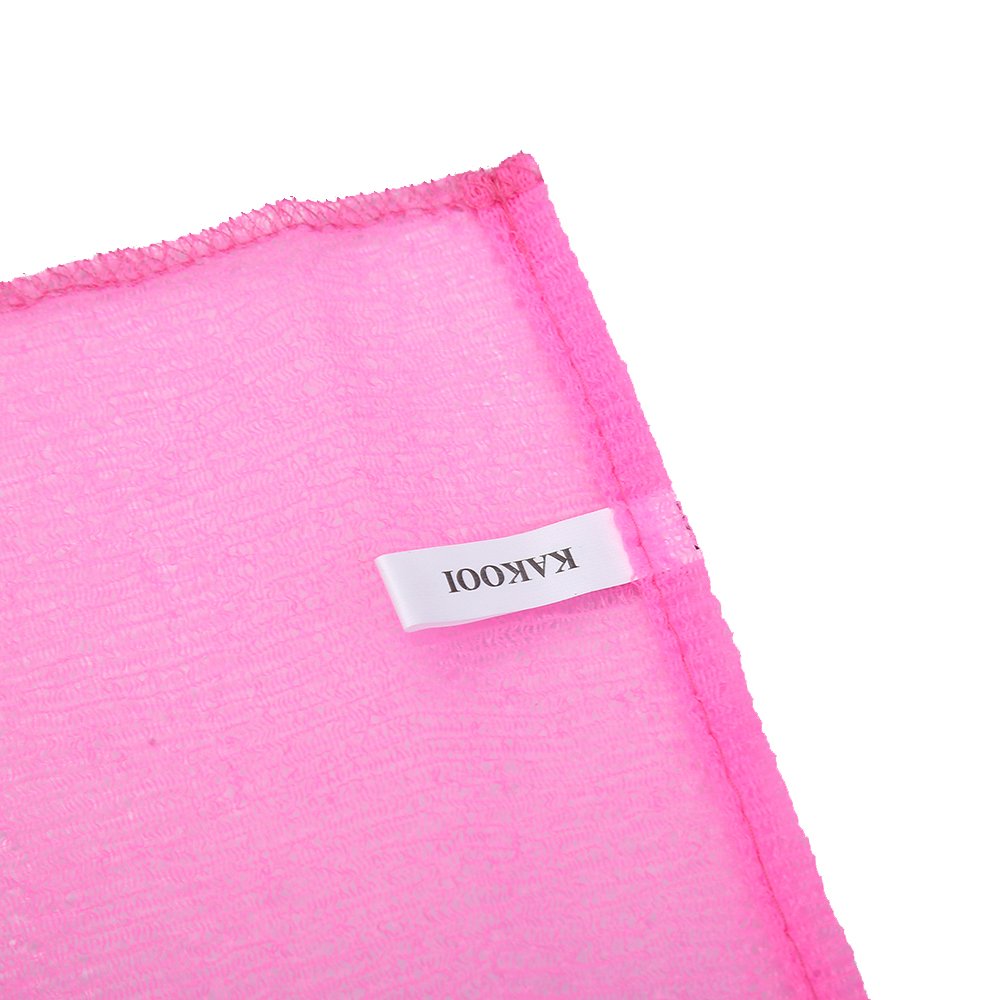 Long Exfoliating Nylon Bath Cloth/Towel, Magic Shower Washcloth for Body, 35 inches(6PCS, 2Blue&2Yellow&2Pink)