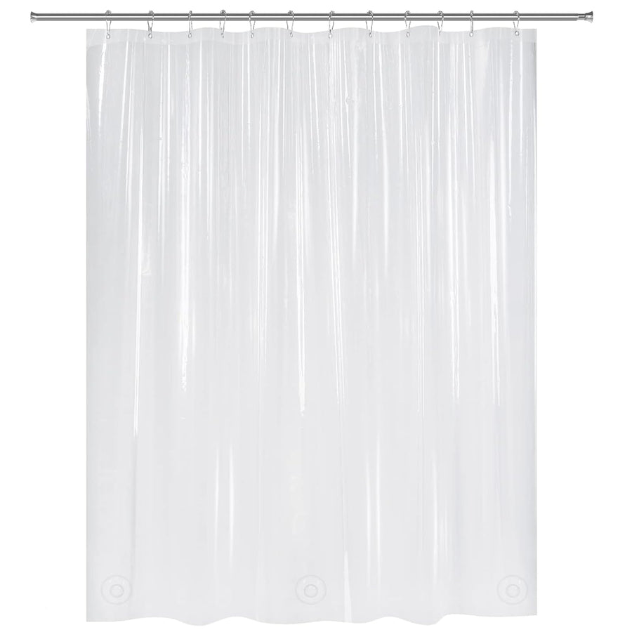Plastic Shower Curtain Clear Premium PEVA, Clear Shower Curtain Heavy Duty 8G, Weighted Shower Curtains for Bathroom Accessories with 3 Big Stones and 12 Rustproof Grommets, 72x72 Inches