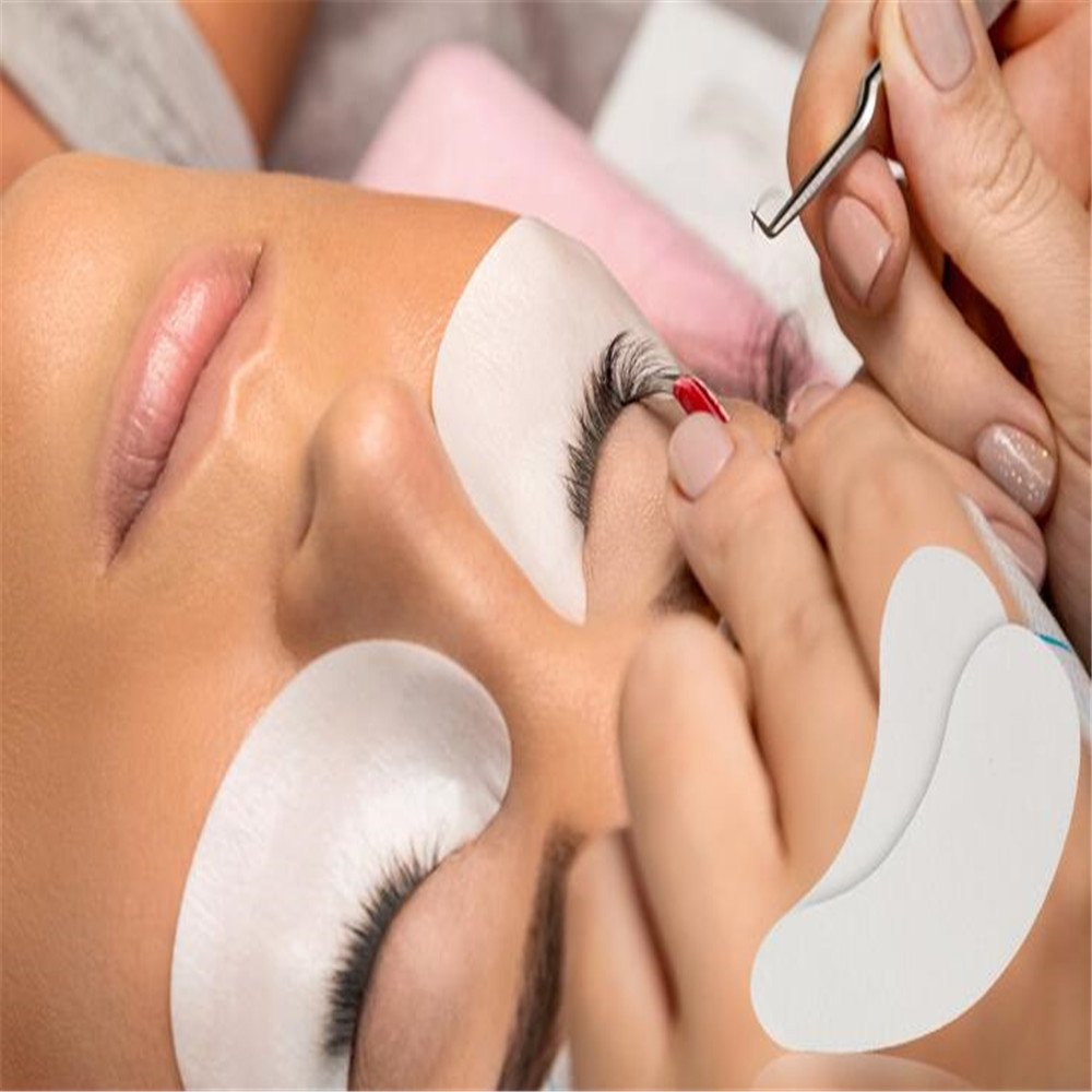 100 Pairs SetEye Gel Patches,Under Eye Pads Lint Free Lash Extension Eye Gel Patches for Eyelash Extension Eye Mask Beauty Tool