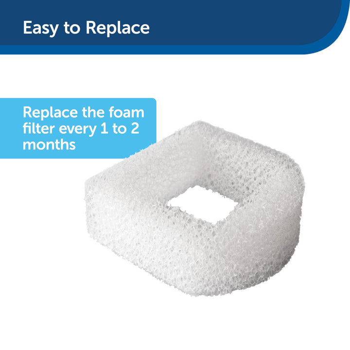 Drinkwell Replacement Foam Filters - Compatible with Ceramic and Stainless Steel Pet Fountains for Water Dispensers, 2 Pack (PAC00-13711)