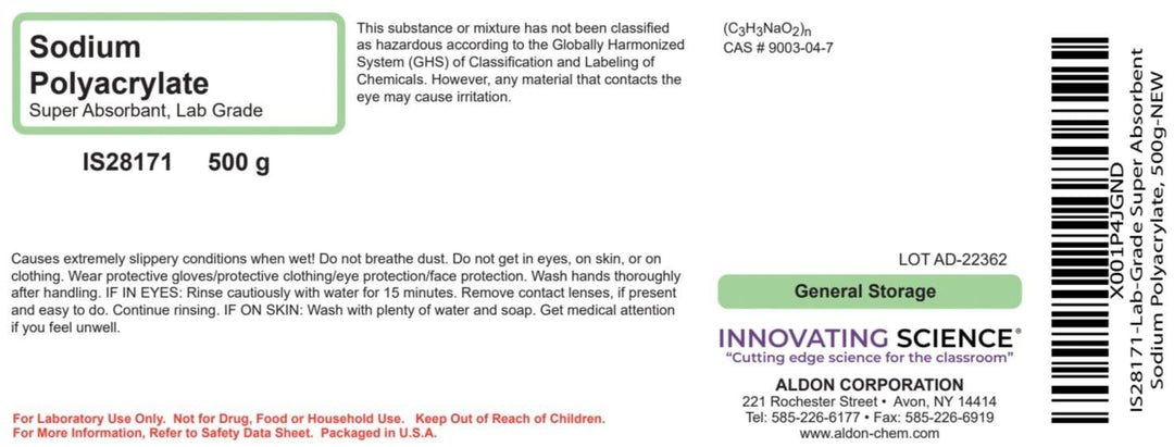 Innovating Science Lab-Grade Super Absorbent Sodium Polyacrylate, 500g - The Curated Chemical Collection
