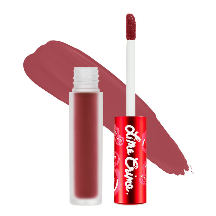 Velvetines Liquid Matte Lipstick, Saint (Cranberry Red) - Bold, Long Lasting Shades & Lip Lining - Stellar Color & High Comfort for All-Day Wear - Talc-Free & Paraben-Free