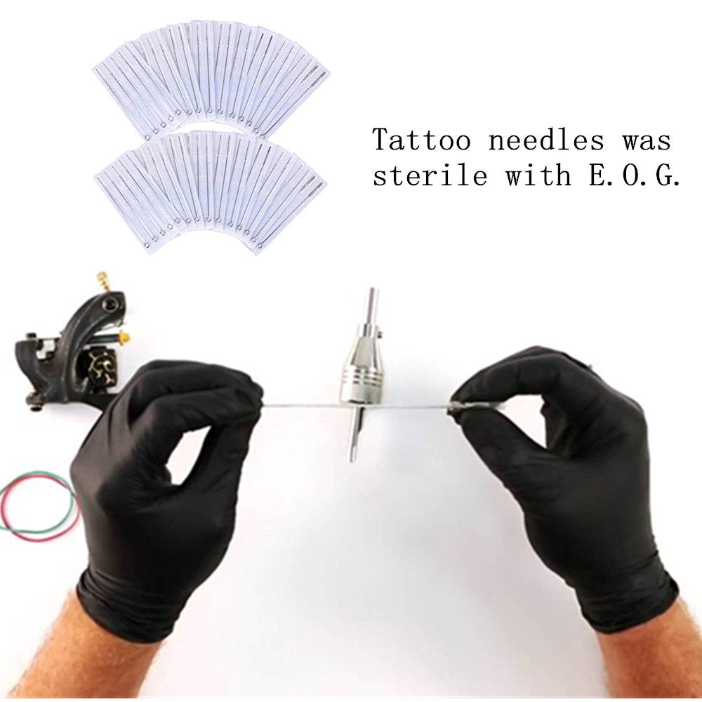 Tattoo Needles - 100pcs Mixed Tattoo Guns Needles 3rl 5rl 7rl 9rl 11rl Round Liner Needles Used For Tattoo Machine Tattoo Kit Tattoo Supplies(100pcs #10 Bugpin RL)