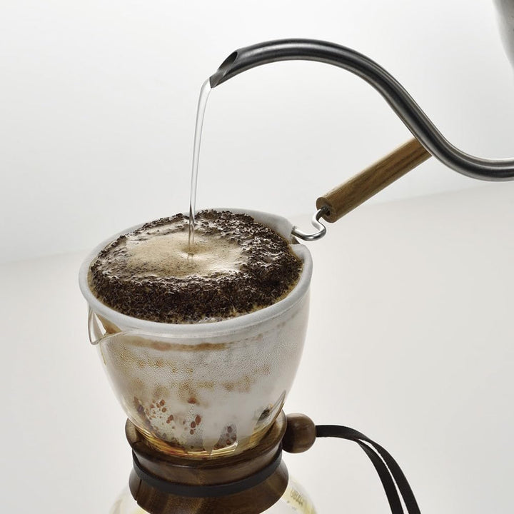 Hario Woodneck Drip Pot, 240ml, Dark Wood