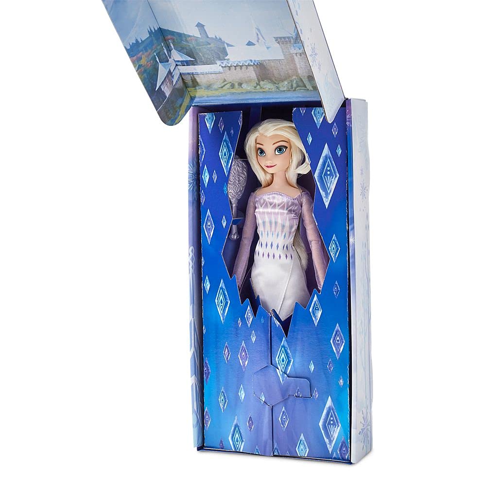 Store Official Princess Classic Doll (Elsa from Frozen 2), 11 Inches, Includes Brush with Molded Details, Fully Posable Toy in Classic Outfit Princess Toys for Girls