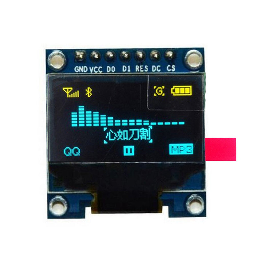 0.96 SPI Serial 128 * 64 12864 Characters OLED LCD Display SSD1306 for 51 STM32 Arduino Font Color Yellow and Blue