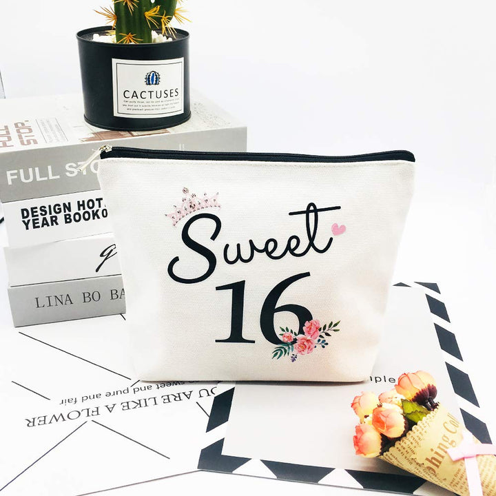 Sweet 16 Gifts for Girls 16th Birthday Gifts Ideas 16 Year Old Girls Sweet Sixteen Gifts for Teen Girls Cute Makeup Bag