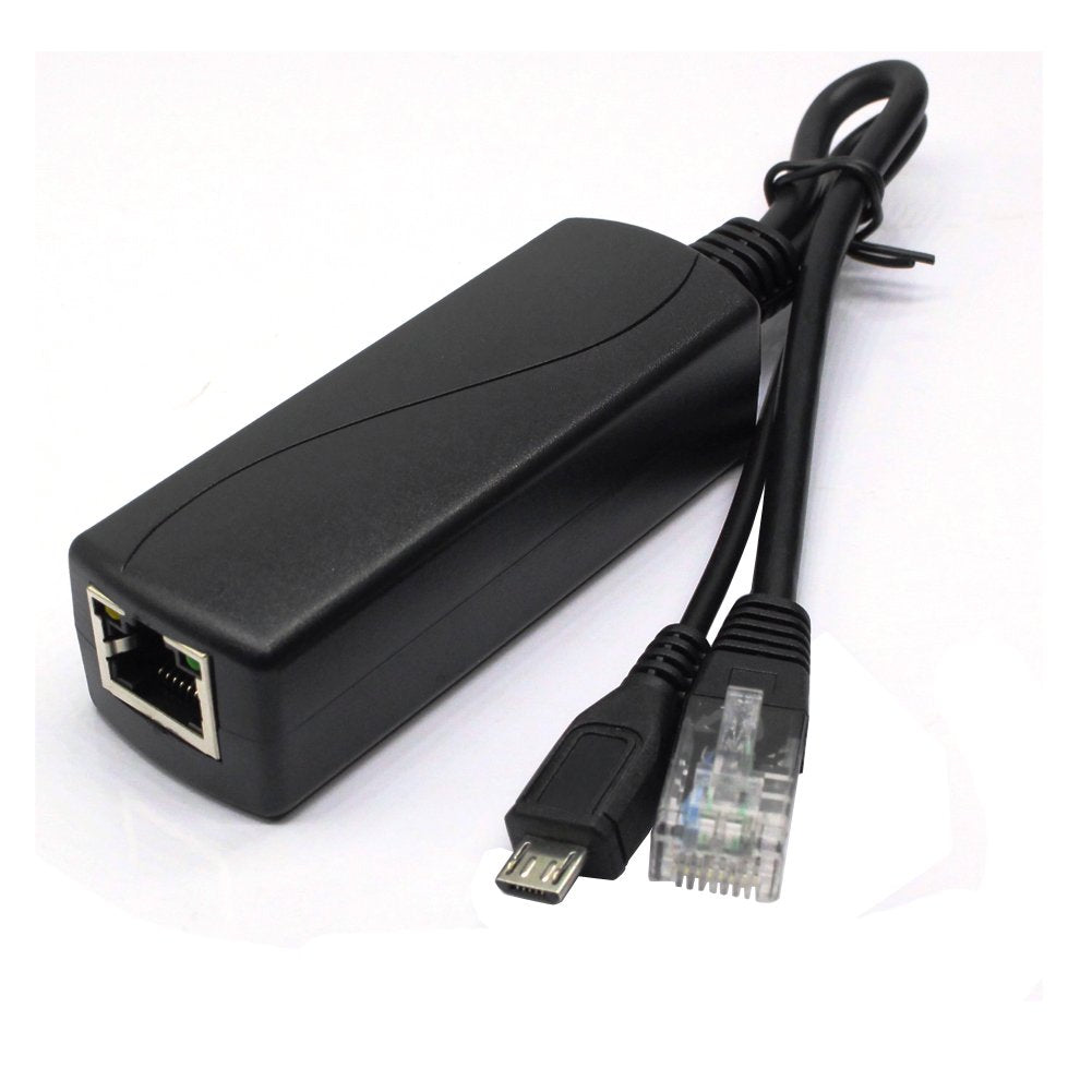 4-Pack Active 5V 2.4A PoE Splitter Adapter IEEE 802.3af Compliant Micro USB 48V to 5V/2.4A, for Tablets, Dropcam or Raspberry Pi, IPC, IP Camera and More