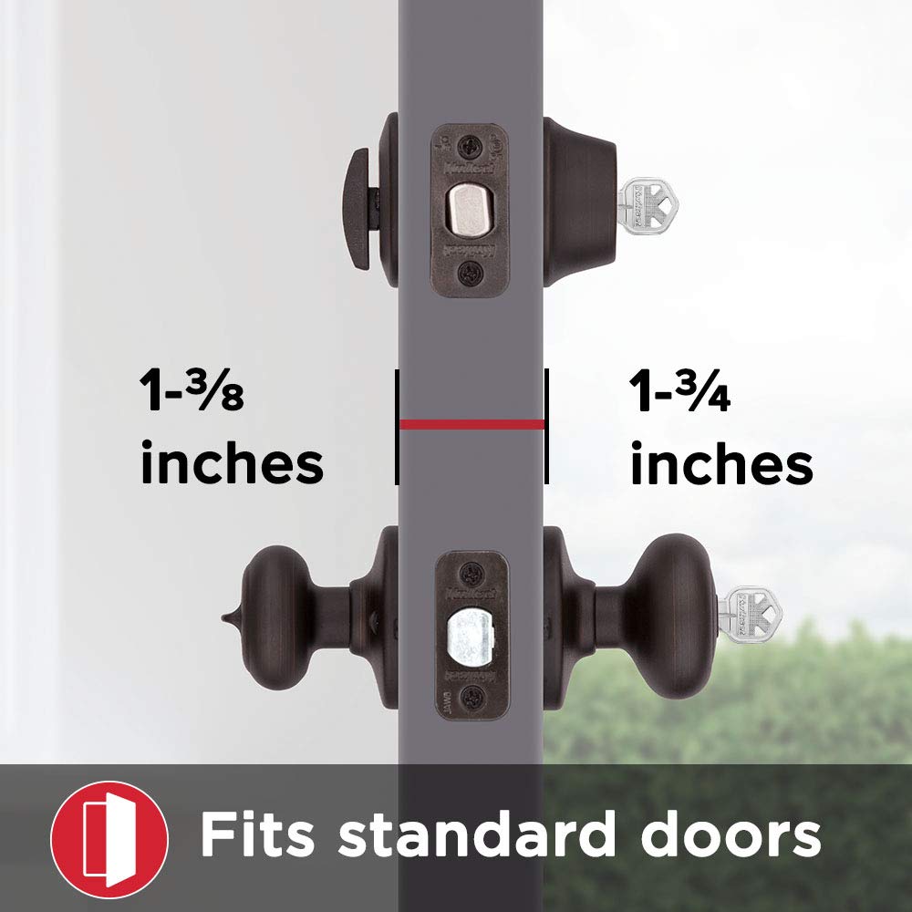 690 Cove Entry Knob and Single Cylinder Deadbolt Combo Pack in Venetian Bronze